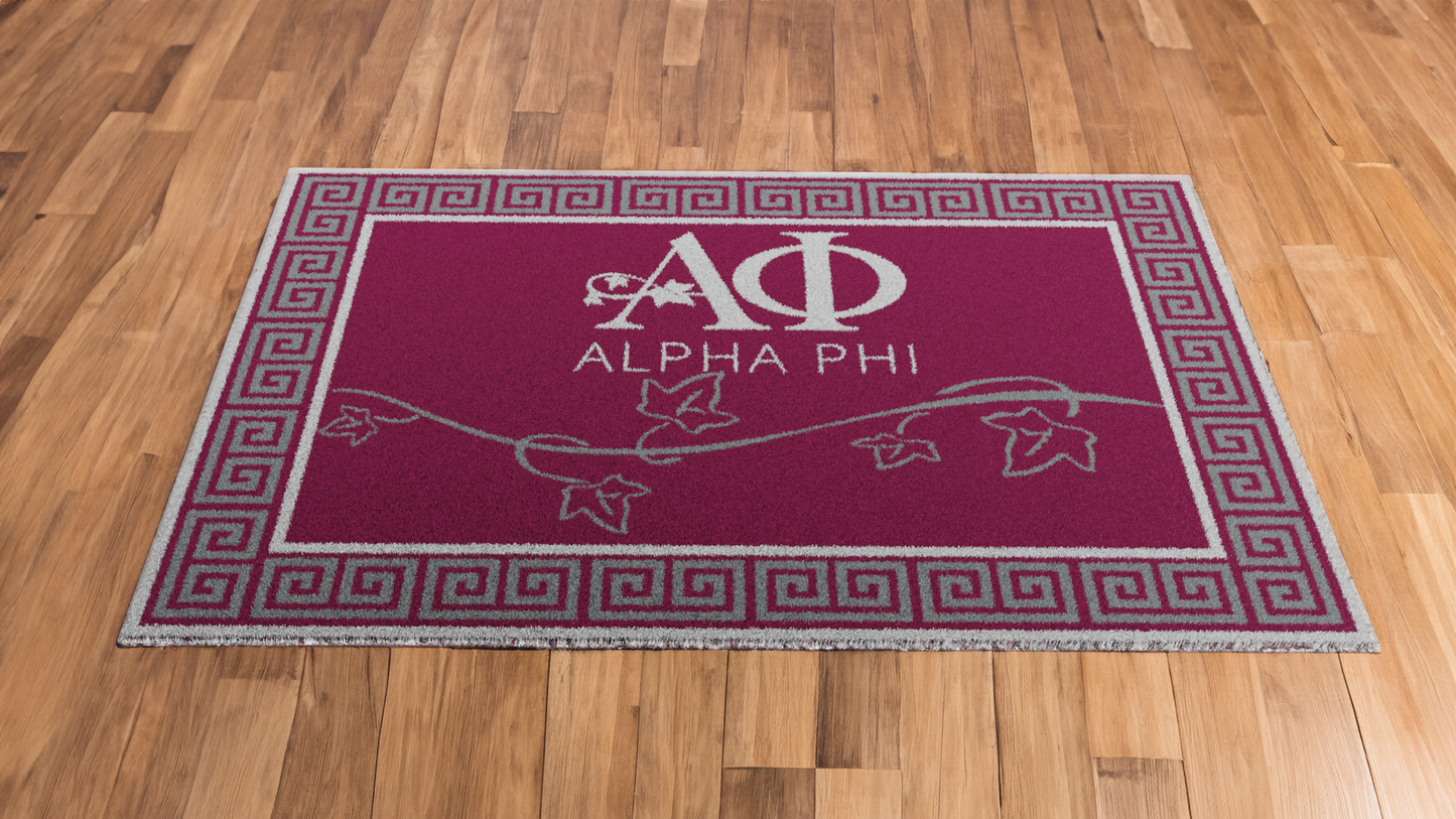 Alpha Phi "Growth" Rug (3'10" x 5'4") - Greek-Rugs.com