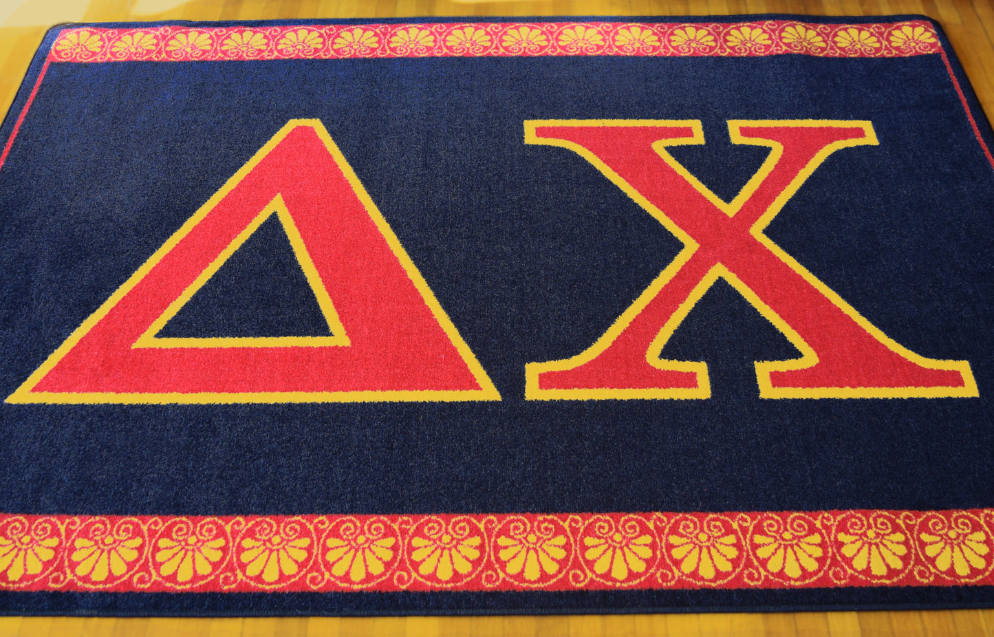 Delta Chi "Letters" Rug (7'8" x 10'9") - Greek-Rugs.com