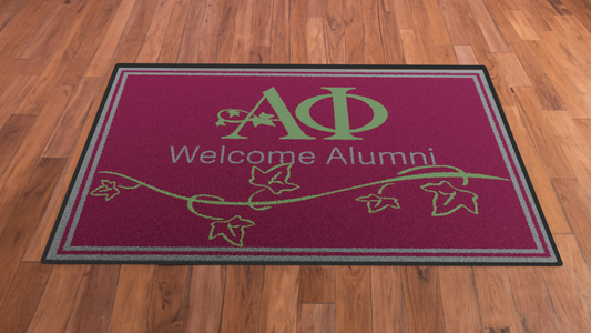 Alpha Phi "Alumni" Mat (4' x 6') - Greek-Rugs.com