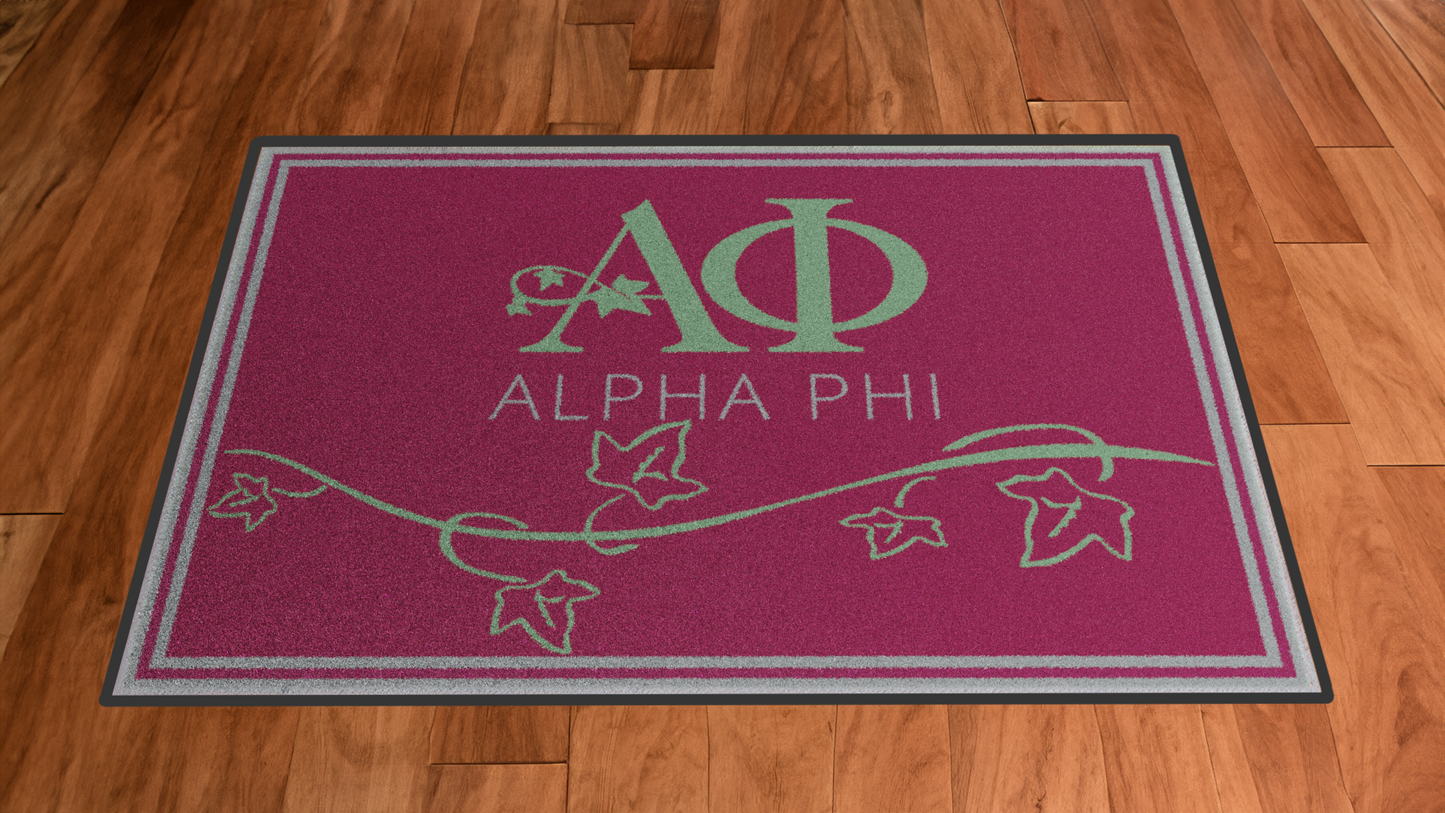 Alpha Phi "Growth" Mat (4' x 6') - Greek-Rugs.com