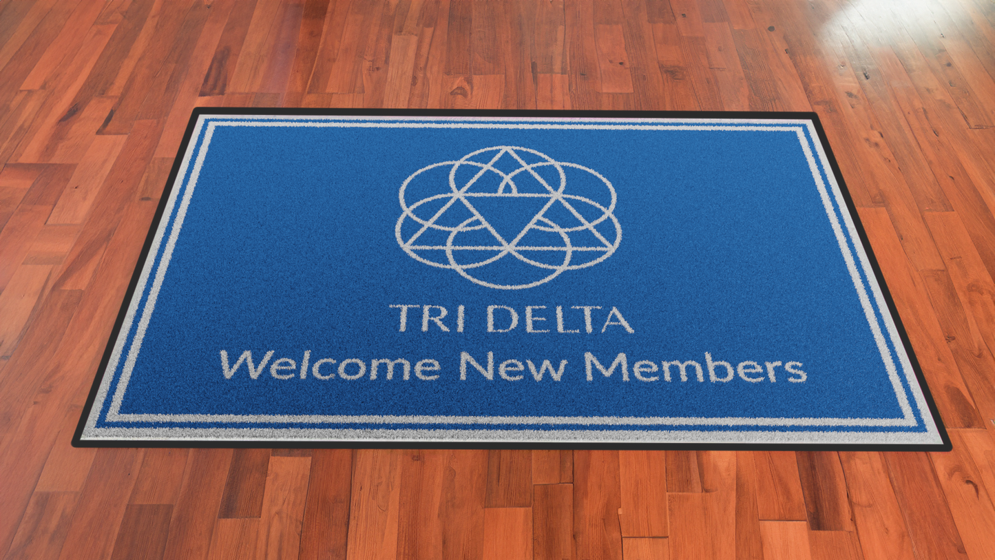 Delta Delta Delta "New Members" Mat (4' x 6')