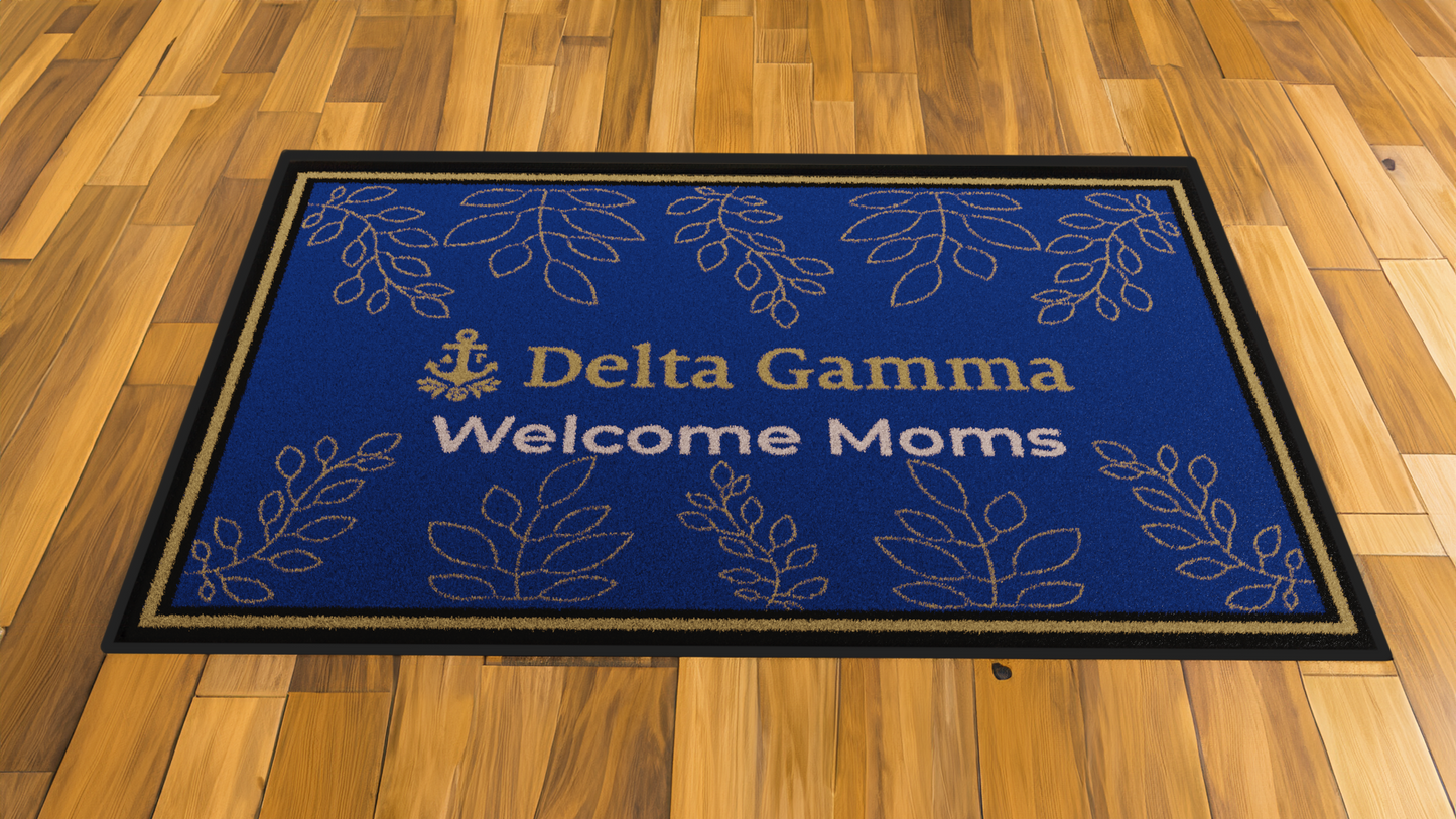 Delta Gamma "Moms" Mat (4' x 6') - Greek-Rugs.com