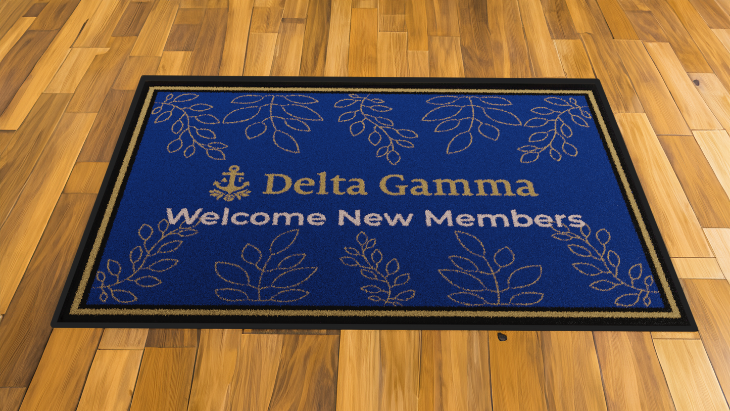 Delta Gamma "New Members" Mat (4' x 6')