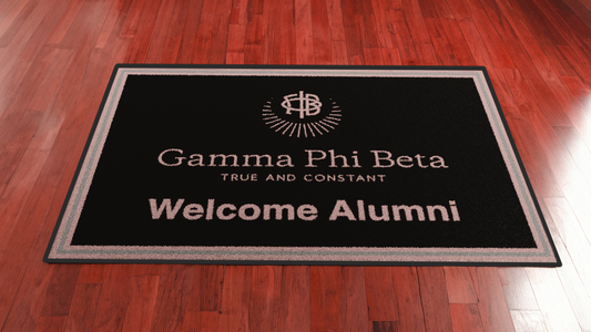 Gamma Phi Beta "Alumni" Mat (4' x 6') - Greek-Rugs.com