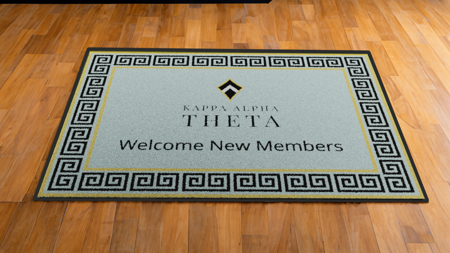 Kappa Alpha Theta "New Members" Mat (4' x 6')