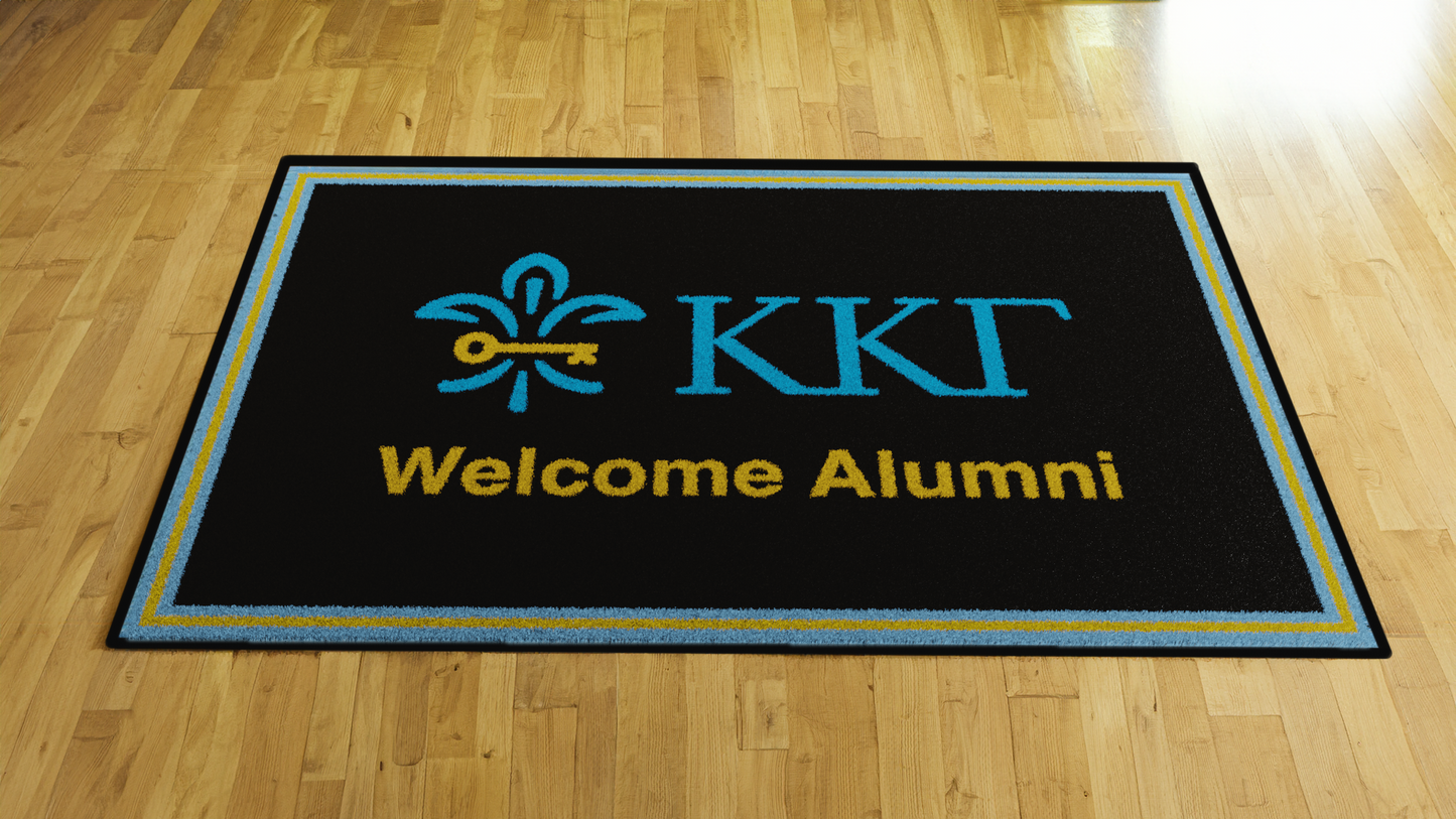 Kappa Kappa Gamma "Alumni" Mat (4' x 6') - Greek-Rugs.com