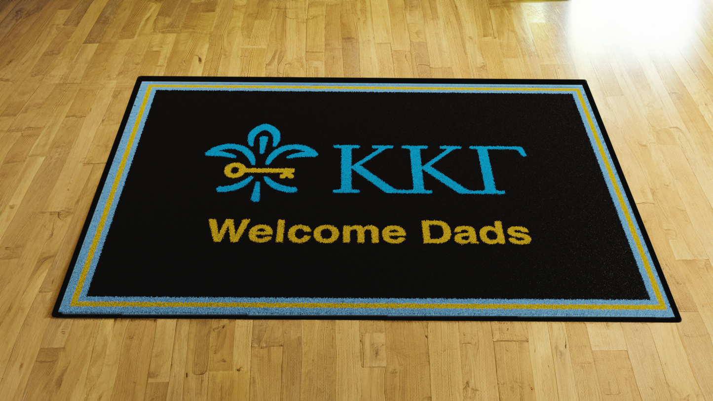 Kappa Kappa Gamma "Dads" Mat (4' x 6') - Greek-Rugs.com