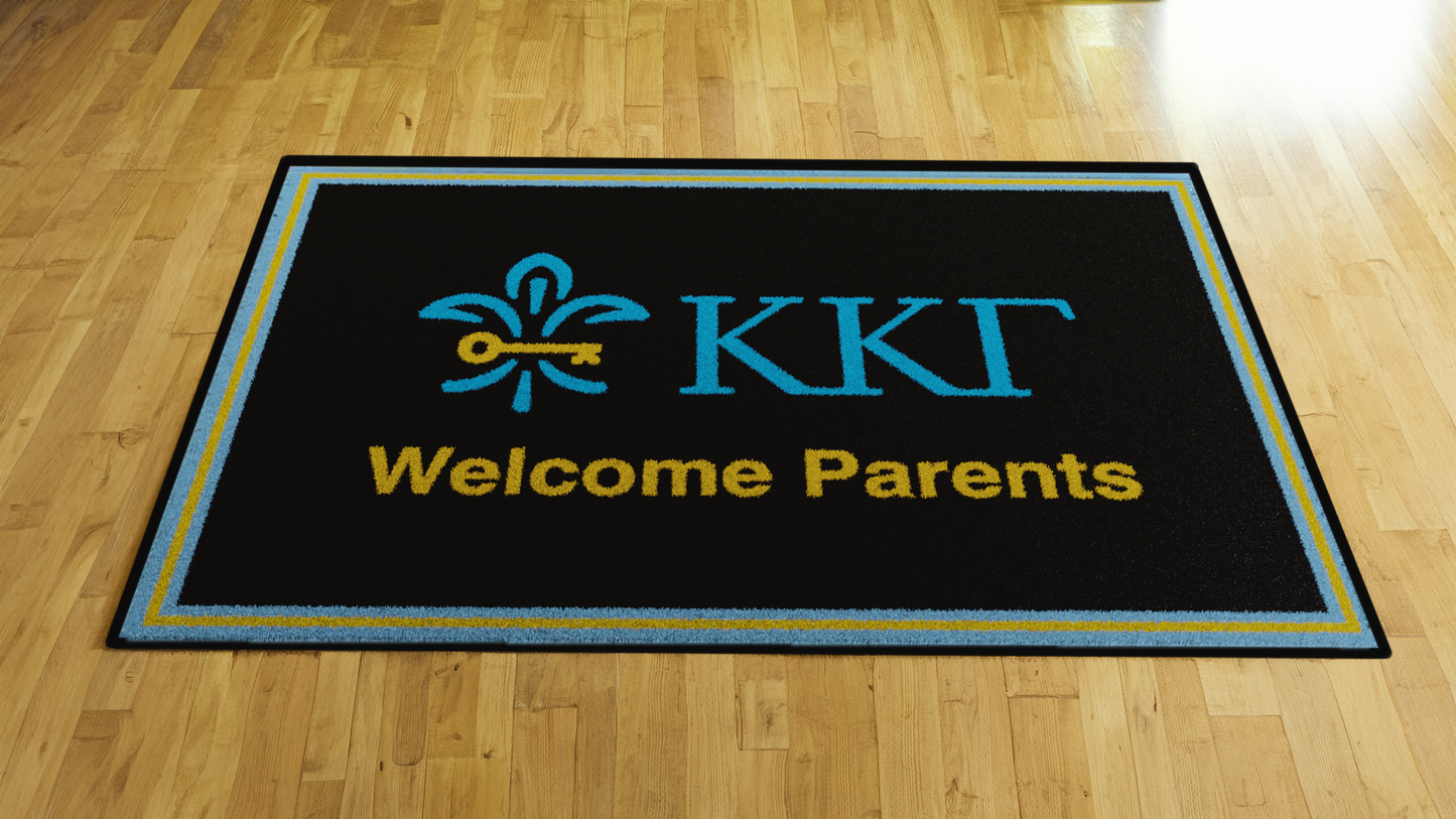 Kappa Kappa Gamma "Parents" Mat (4' x 6') - Greek-Rugs.com