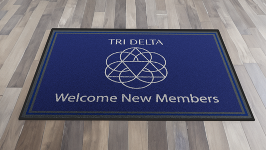 Delta Delta Delta "New Members" Mat (4' x 6')