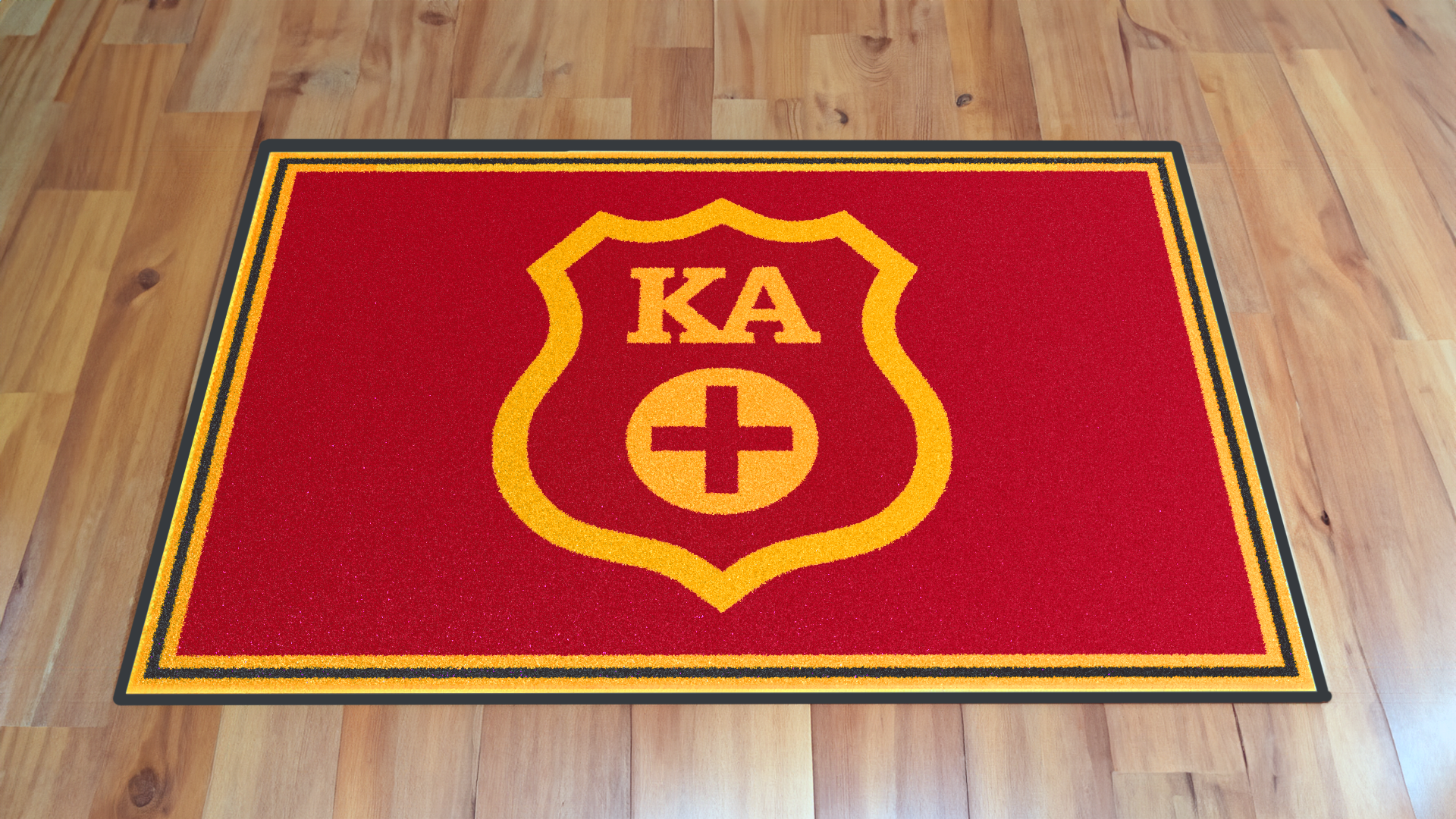 Kappa Alpha Order "Badge" Mat (4' x 6') - Greek-Rugs.com