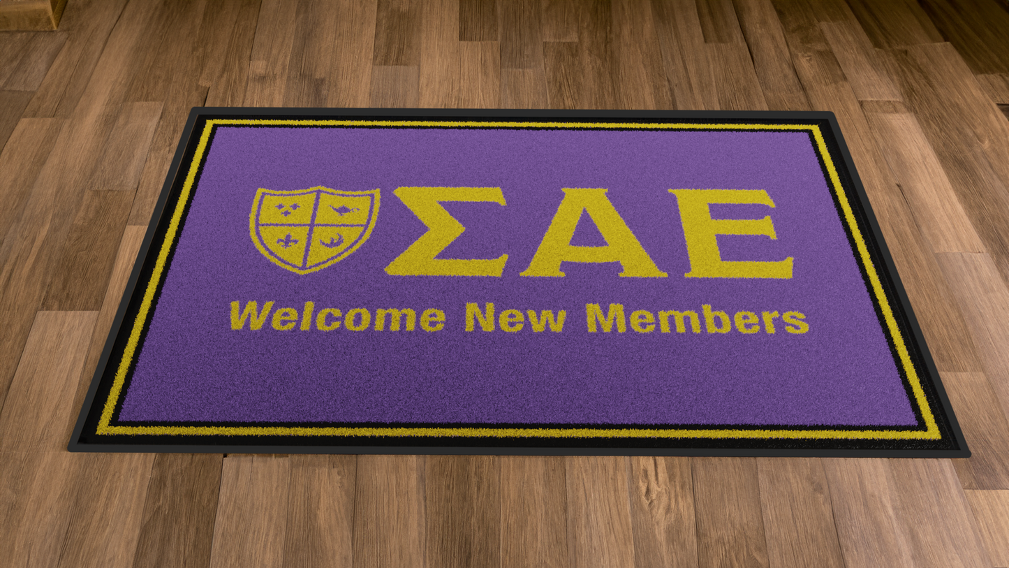 Sigma Alpha Epsilon "New Members" Mat (4' x 6')