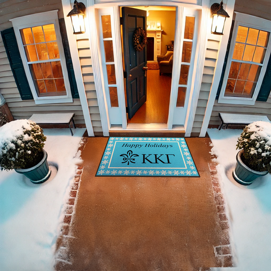 Kappa Kappa Gamma "Fresh Snow" Mat (4' x 6')