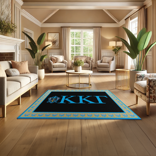 Kappa Kappa Gamma "Spirit" Rug (5'4" x  7'8") - Greek-Rugs.com