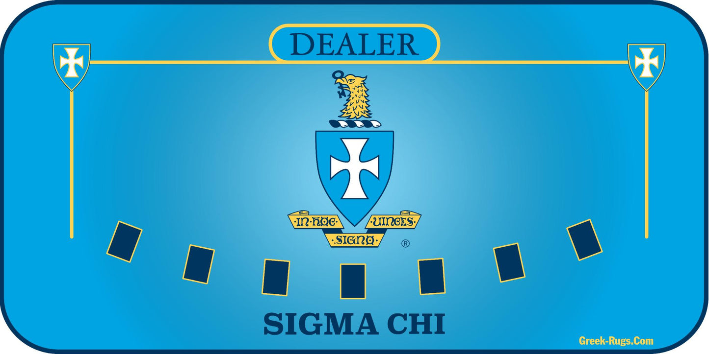 Sigma Chi Blackjack Mat