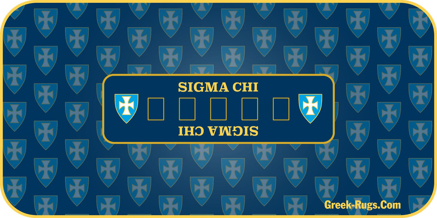 Sigma Chi Poker Mat