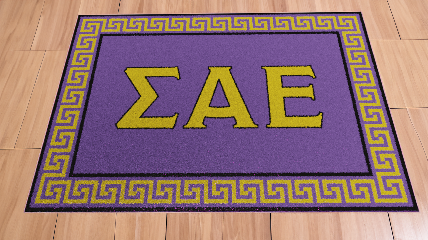 Sigma Alpha Epsilon "Letters" Rug (5'4" x  7'8")